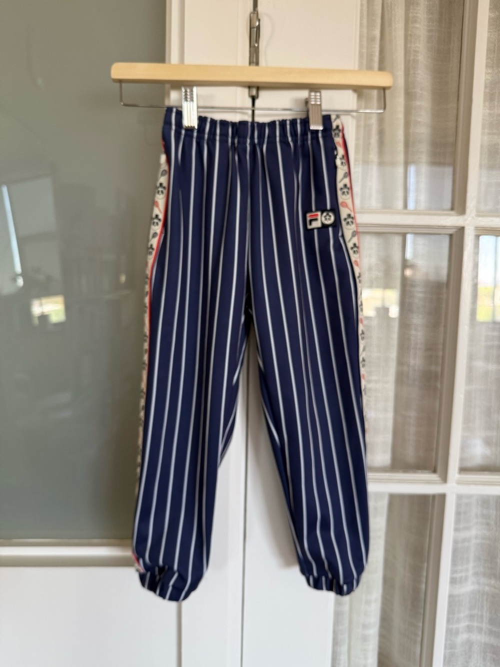 FILA x Mini Rodini Kids’ Navy Pinstripe Track Pants